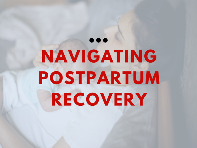 an image of a parent with a child to represent the blog post about navigating postpartum recovery