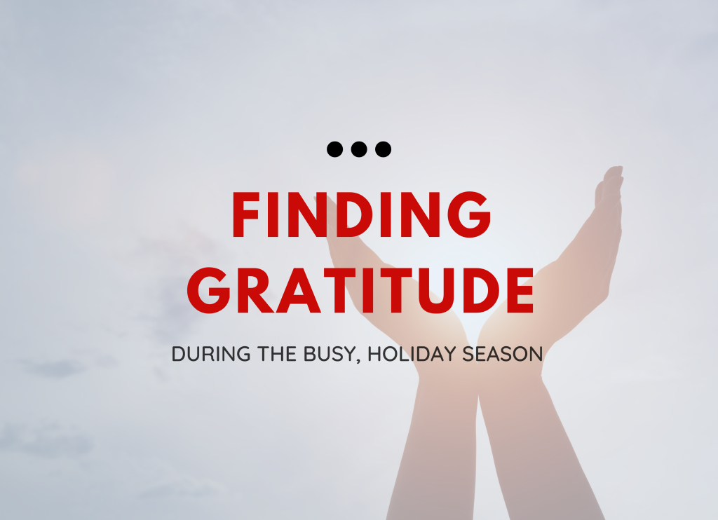 Finding Gratitude in the Busy, Holiday Season